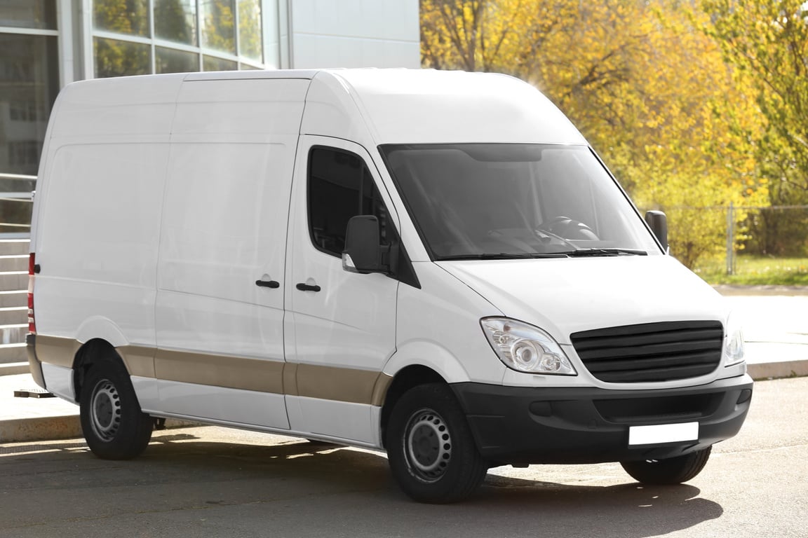 White Van Parked on the Street